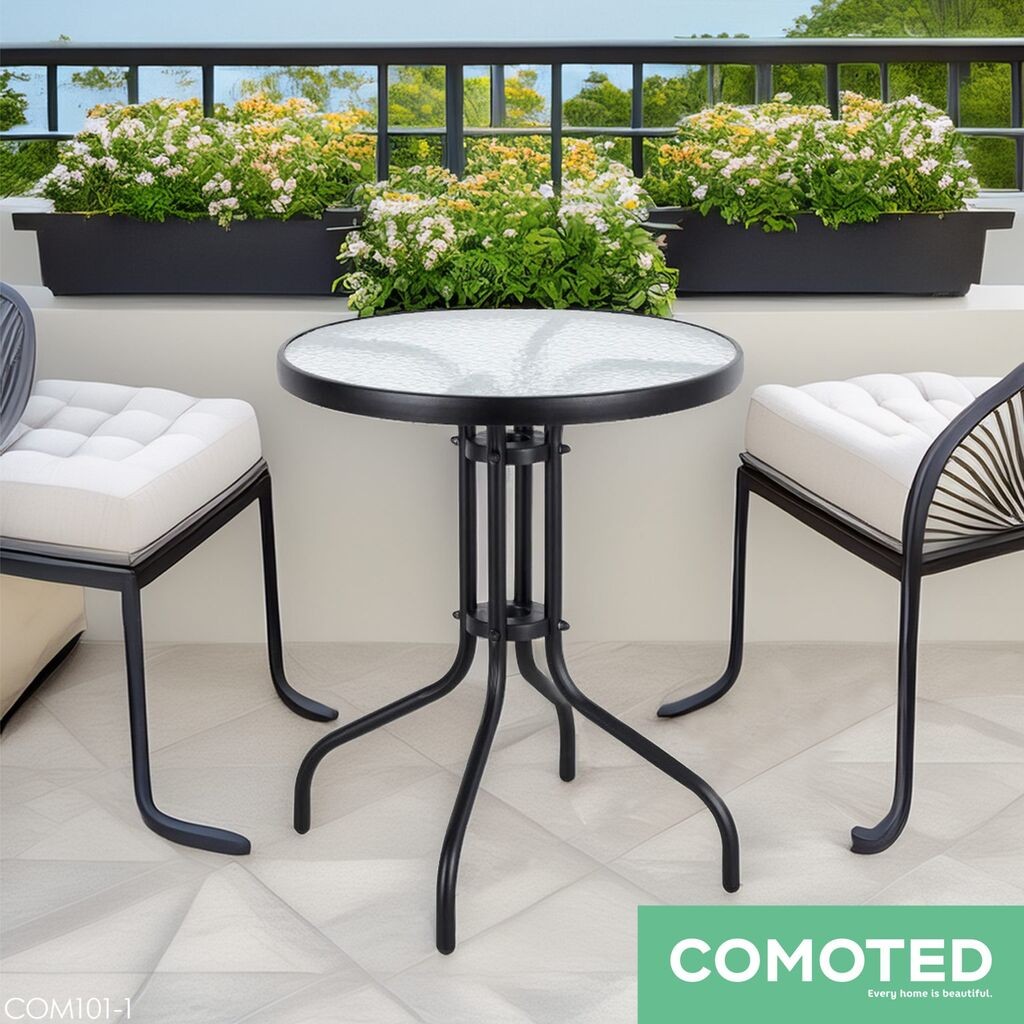 COMOTED Маса со стакло округла Ф60цм