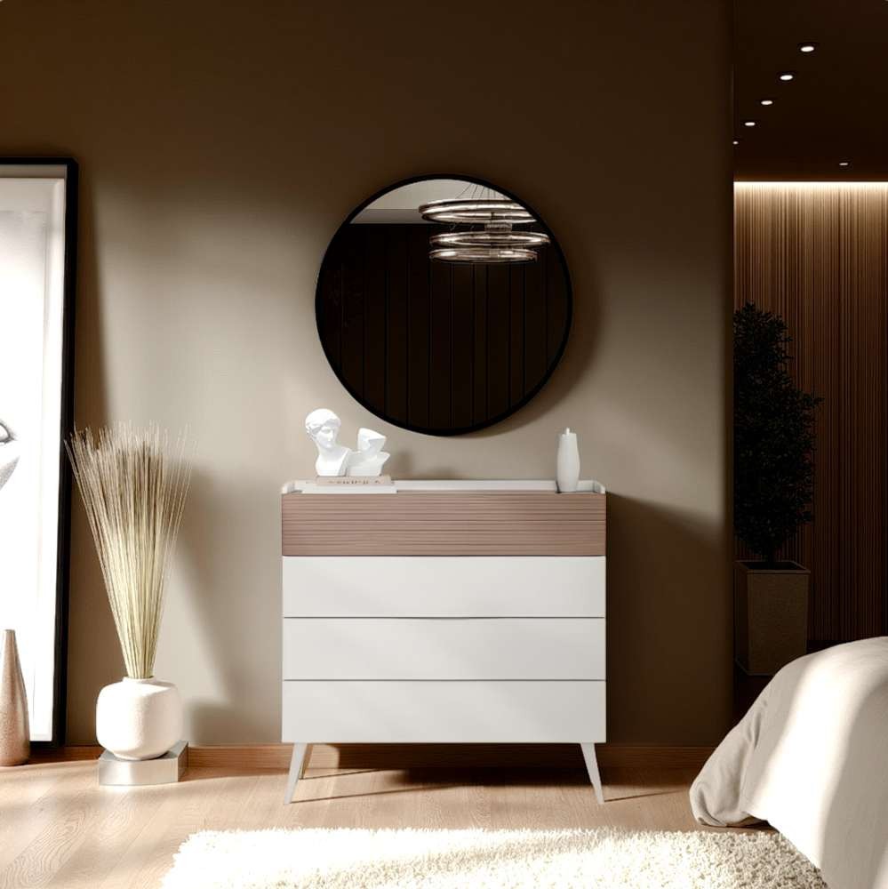 Комода Hanah Home Milano 4, 103x101x44 см, бела