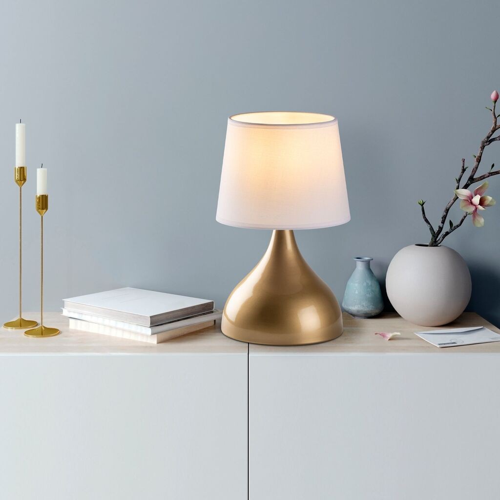 Столна ламба Opviq Gota-15477, златно-бела