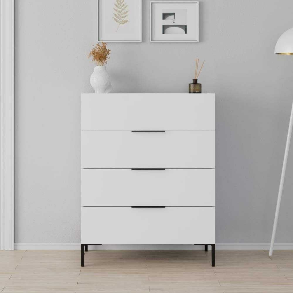 Комода Hanah Home Sfn-1740-Dd-1, 80x104x44 см, бела