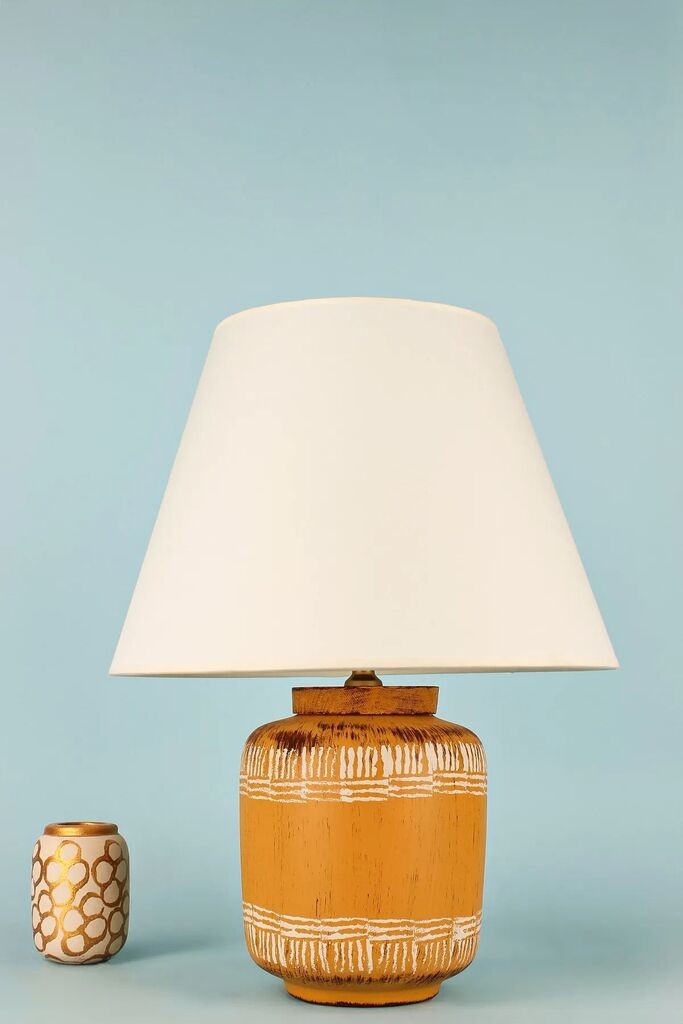 Столна ламба Opviq BK059, портокалово-бела