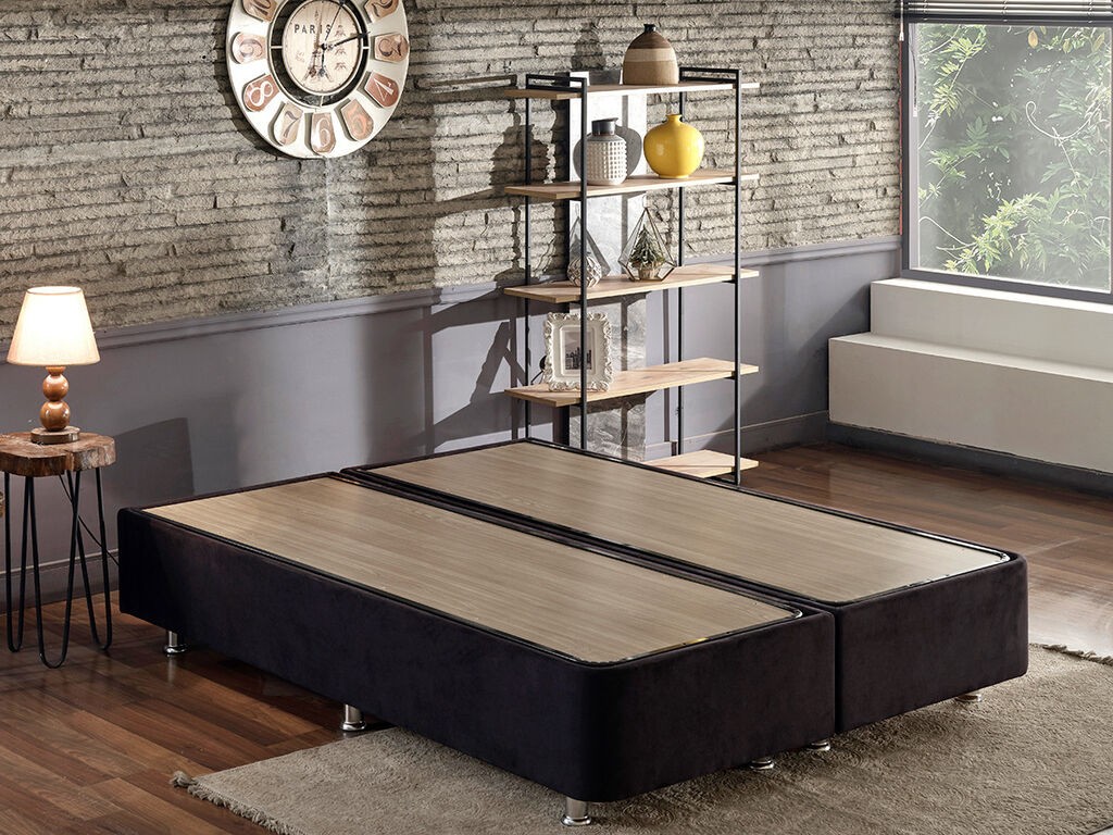 Hanah Home подлога за кревет Ela, 140x38x190 см, црна