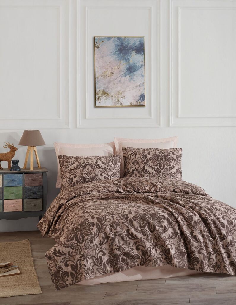 Комплет постелнина L'essentiel Maison Muster, 200x235 cm, кафеава