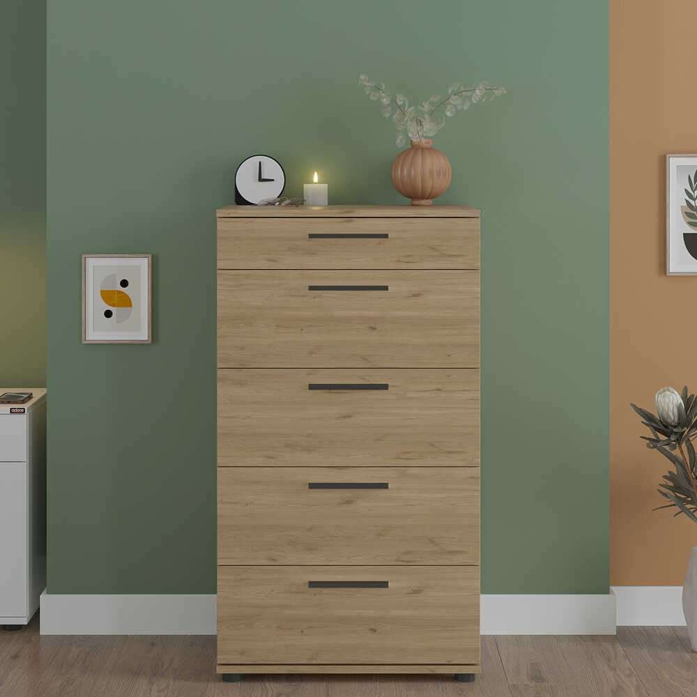 Комода Hanah Home Sfn-550-Ff-1, 60x108x44 см, дабова боја