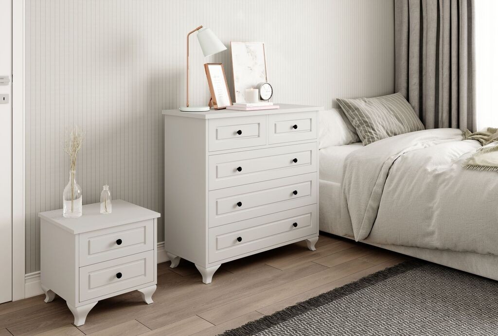 Комода Hanah Home Rb-020-02, 90x86x40 см, бела