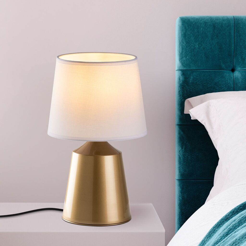 Столна ламба Opviq Drop-15497, златно-бела