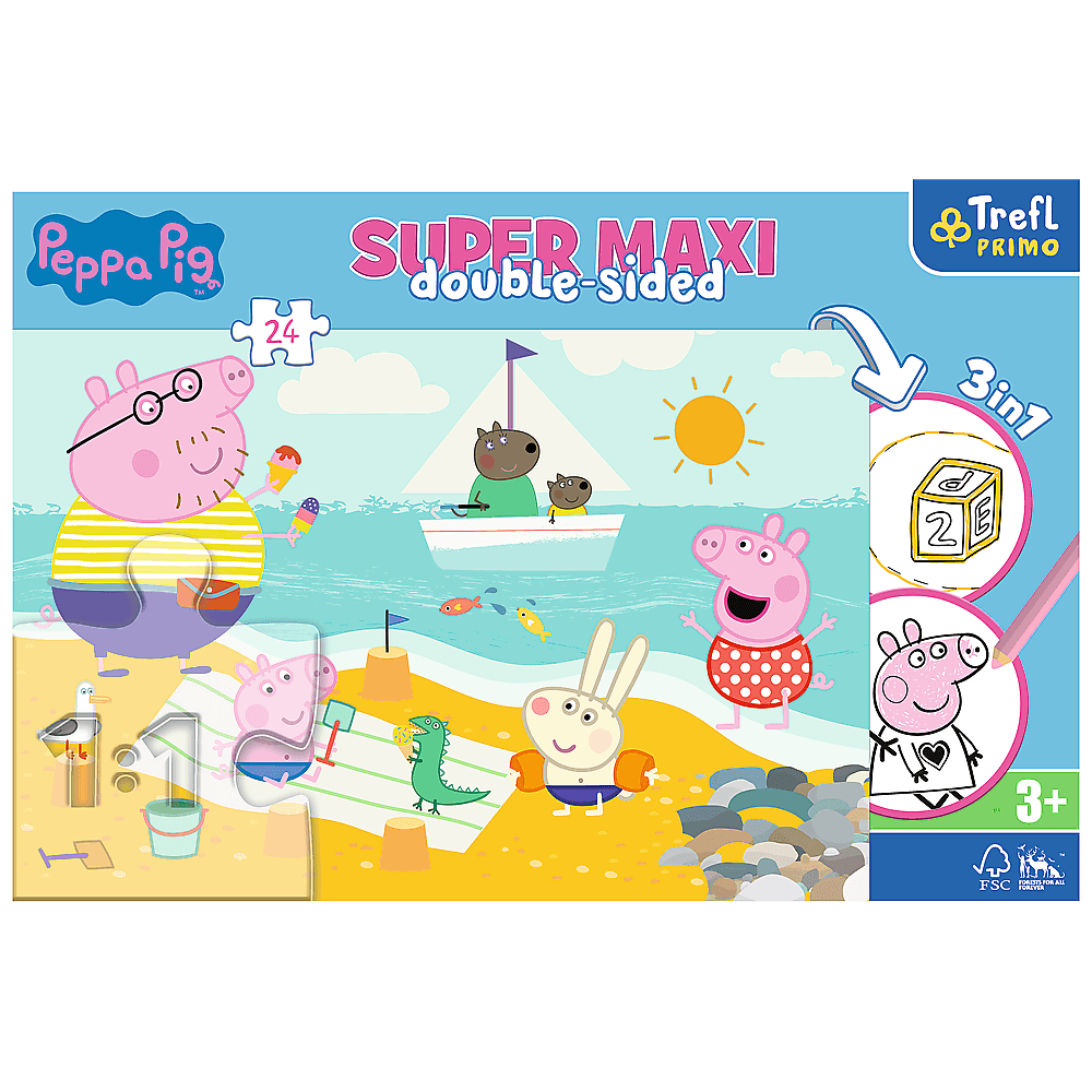 TREFL Сложувалка - "24 Супер Макси“ - Прасето Пепа