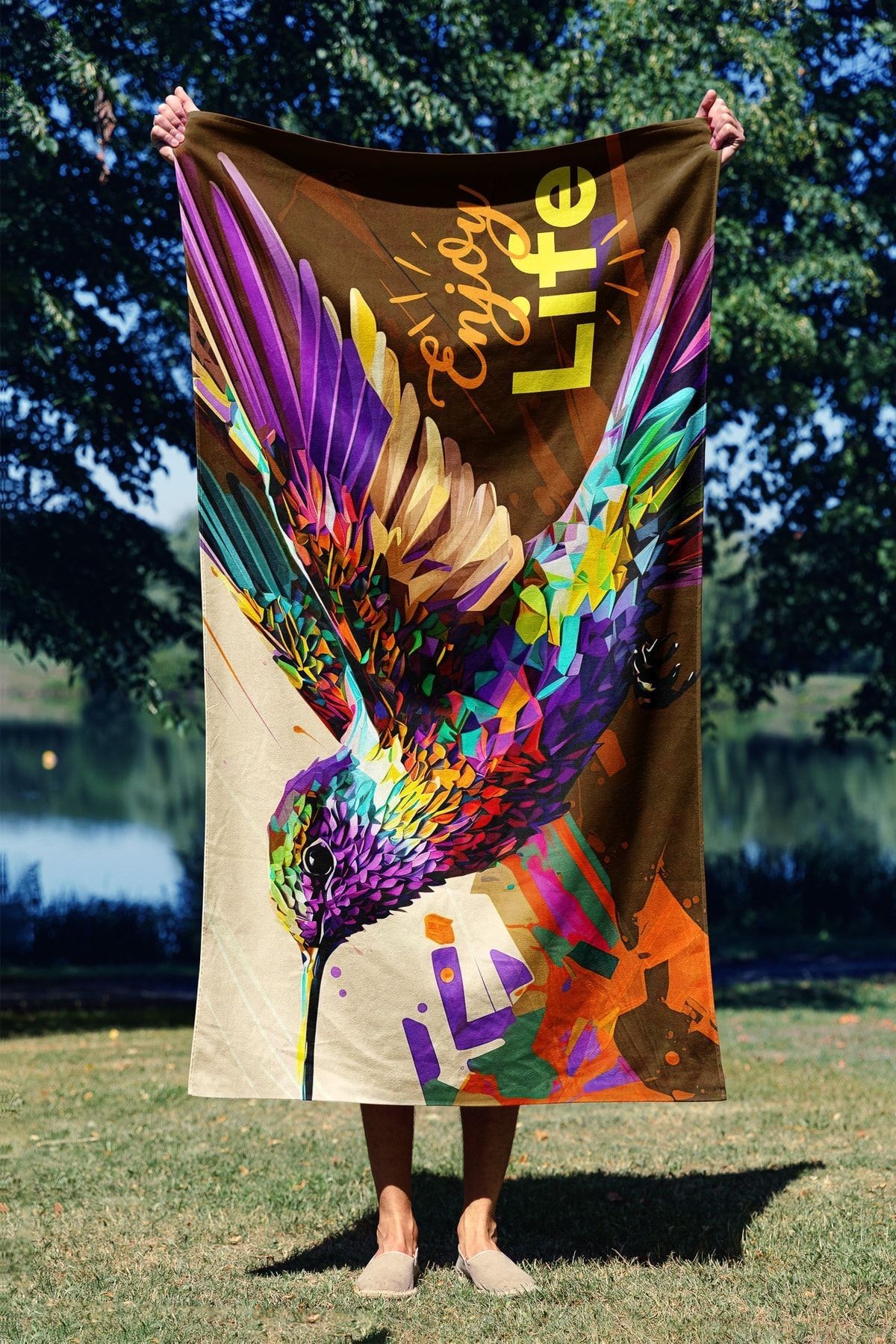 L'essentiel Maison Пешкир за плажа 90x150cm Шарена