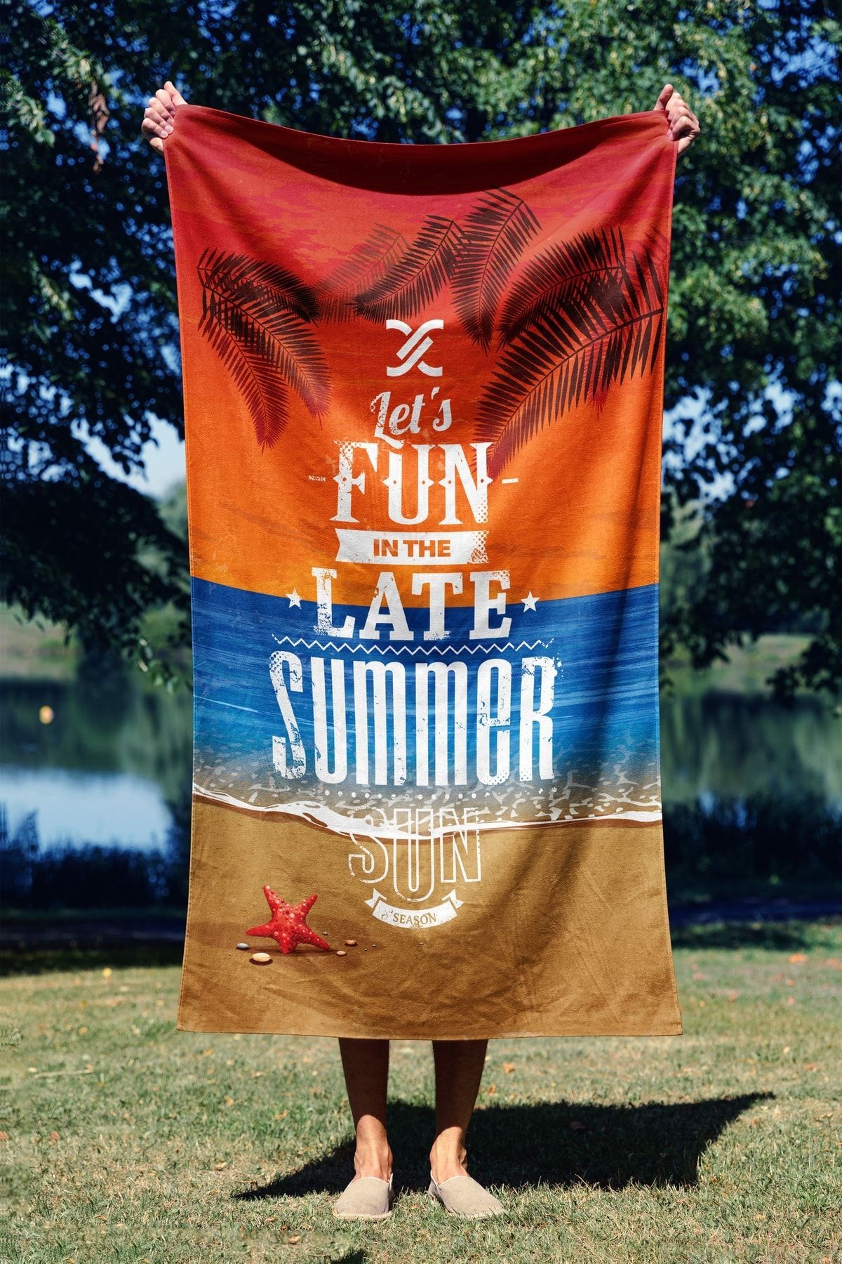 L'essentiel Maison Пешкир за плажа 70x130cm Шарена