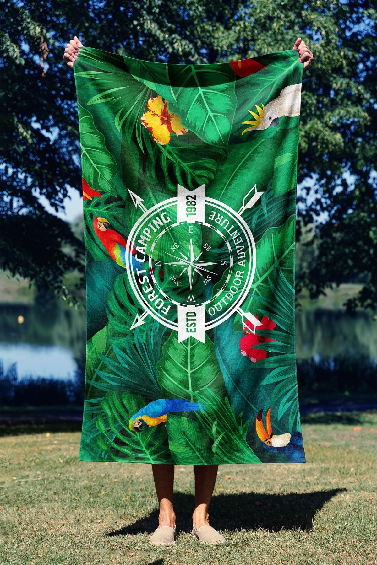 L'essentiel Maison Пешкир за плажа 70x130cm Шарена