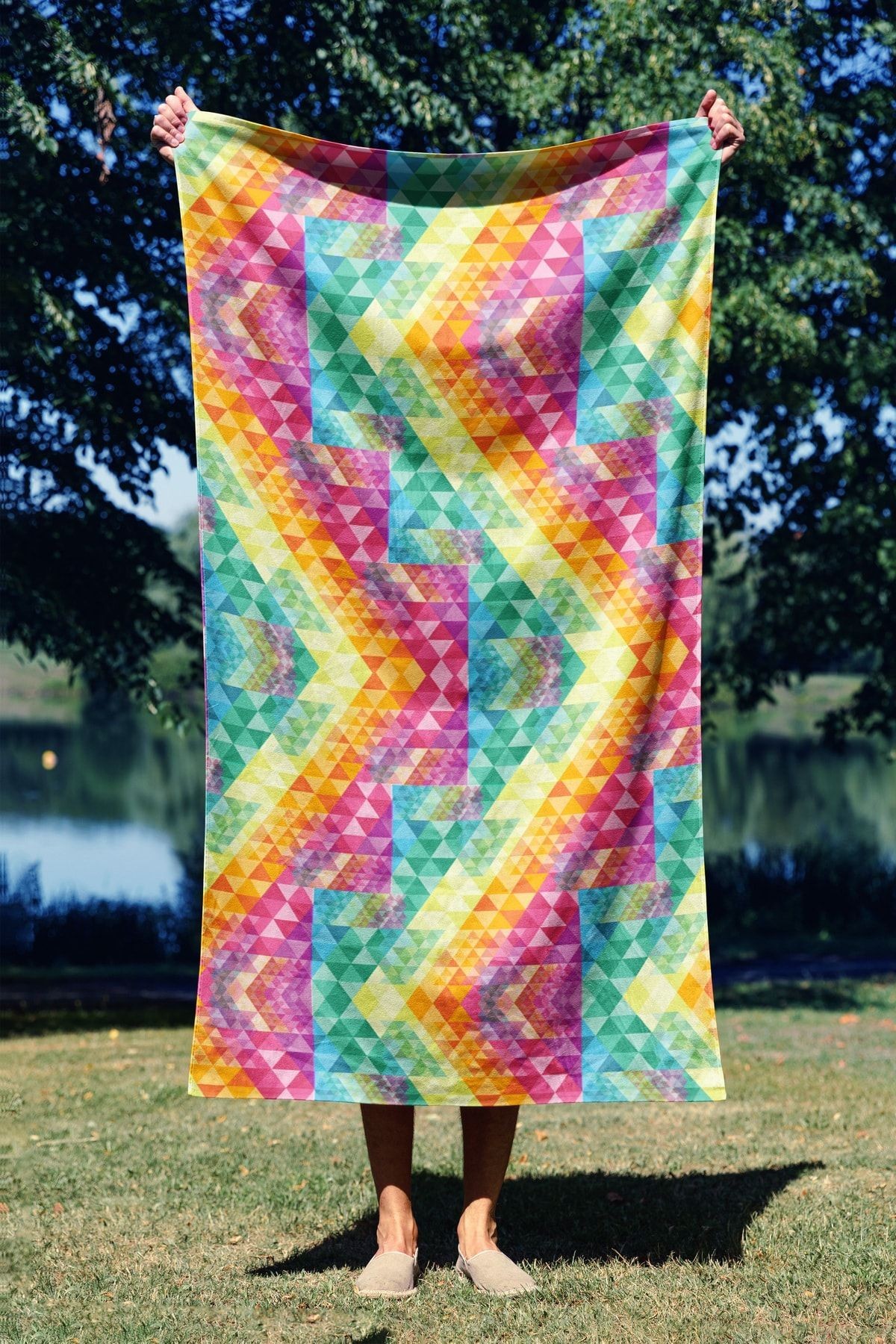 L'essentiel Maison Пешкир за плажа 70x130cm Шарена