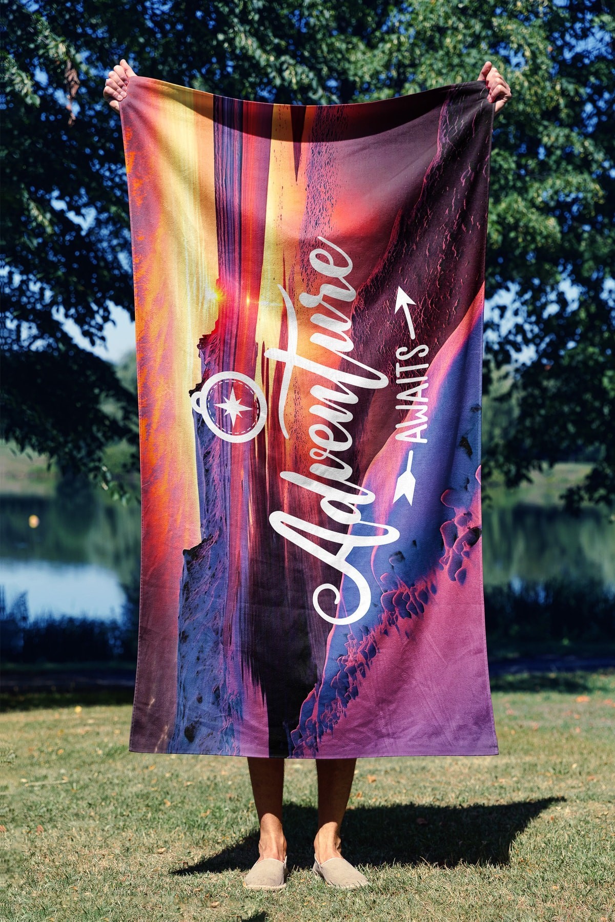 L'essentiel Maison Пешкир за плажа 90x150cm Шарена