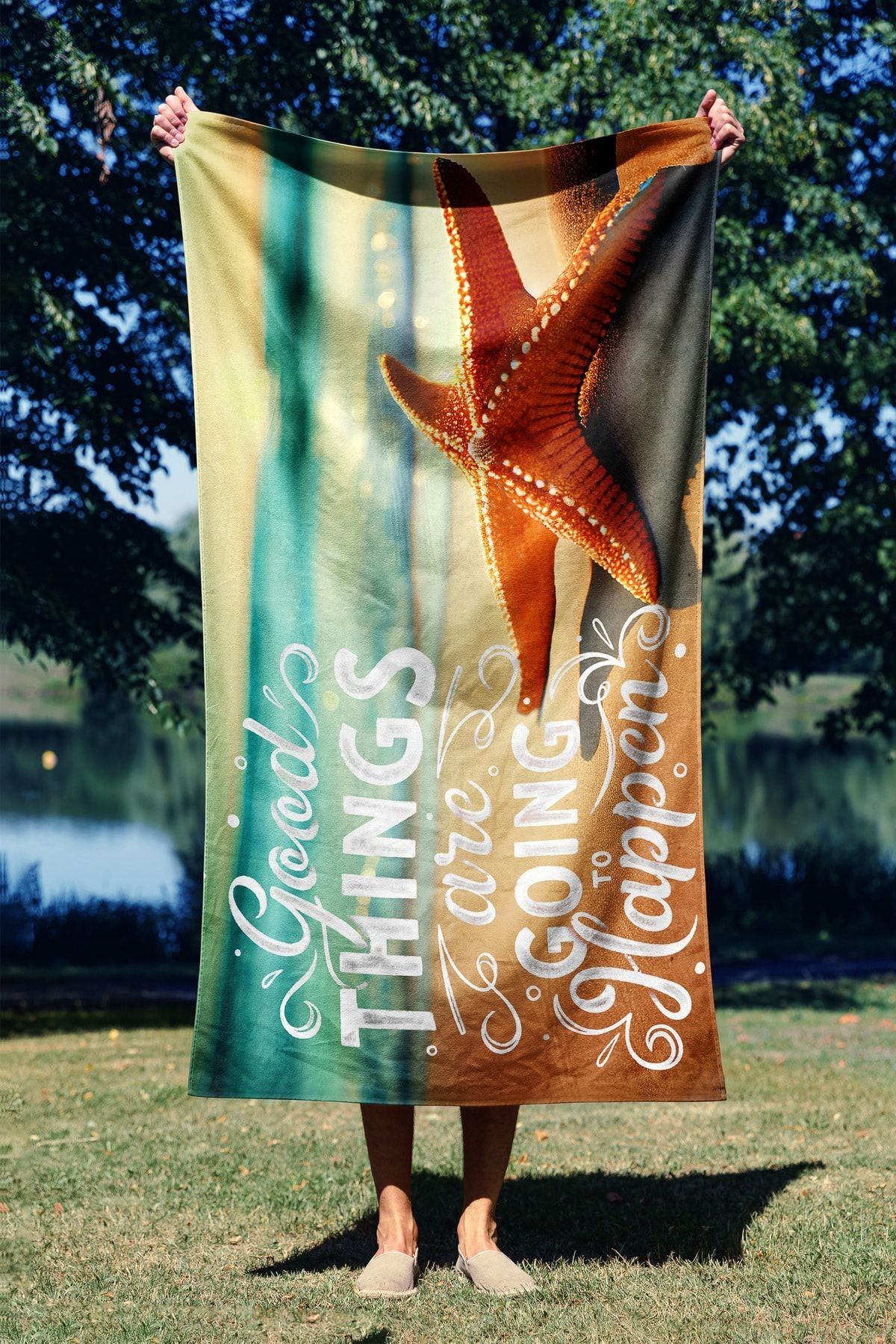 L'essentiel Maison Пешкир за плажа 70x130cm Шарена