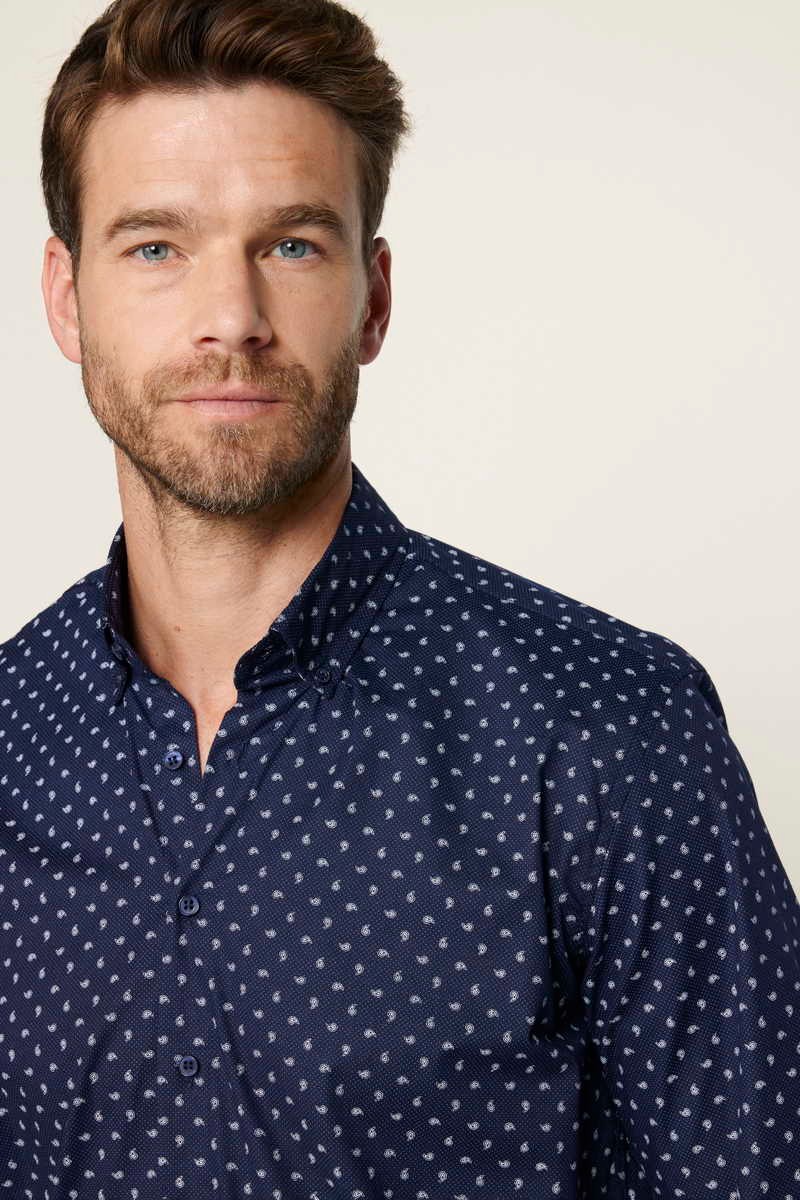 TUDORS Classic Fit - Comfort Fit кошула Морнарско сина