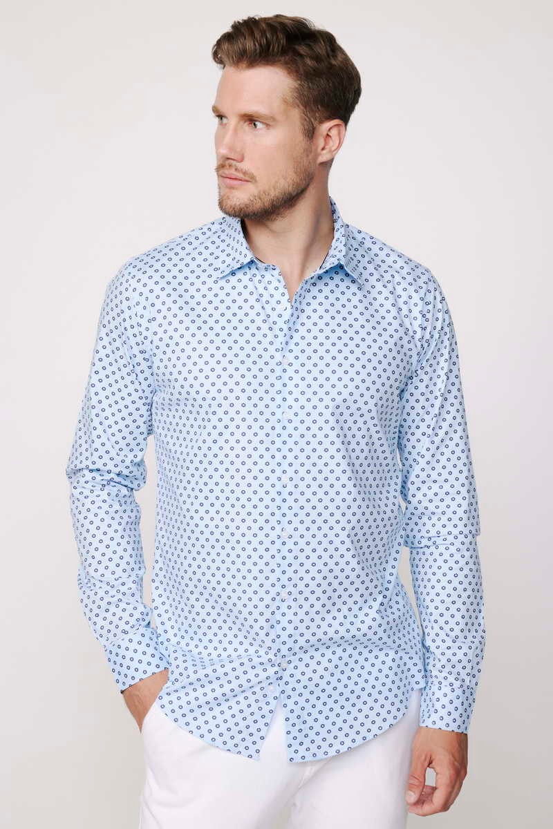 TUDORS Слим фит кошула сина