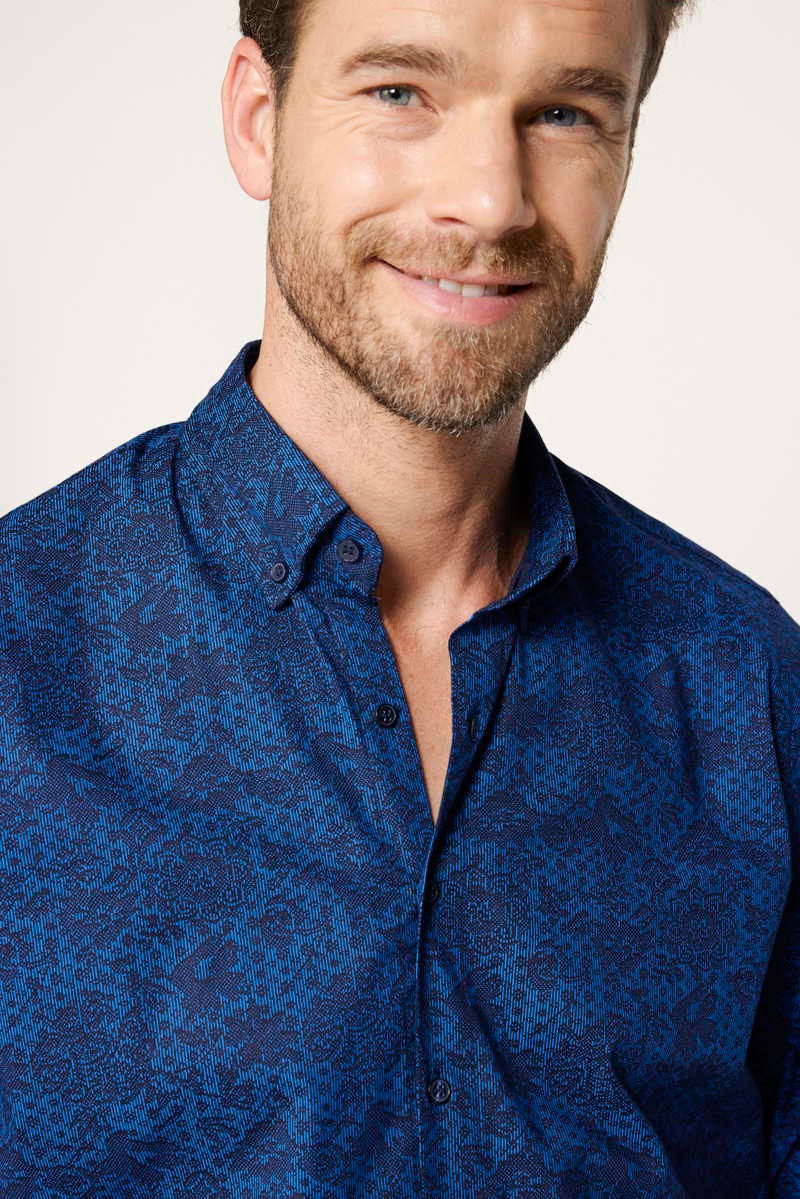 TUDORS Classic Fit - Comfort Fit кошула Морнарско сина