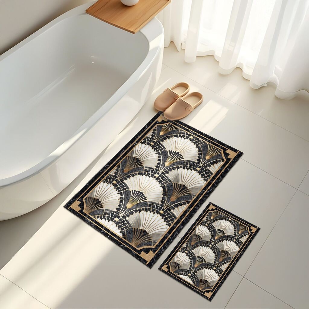 L'essentiel Maison Комплет патосници за бања Asr15, 2 дела, црна