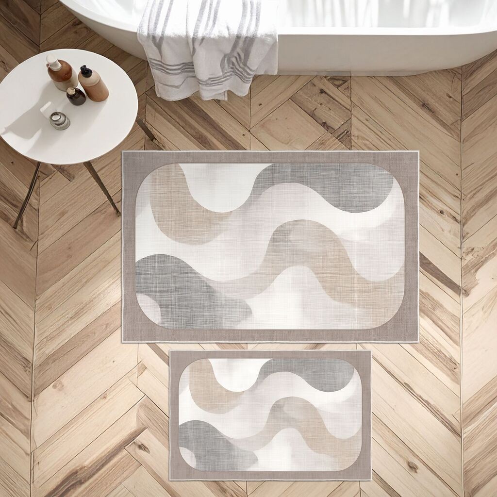 L'essentiel Maison Сет килими за бања Asr21, 2 дела, Крем
