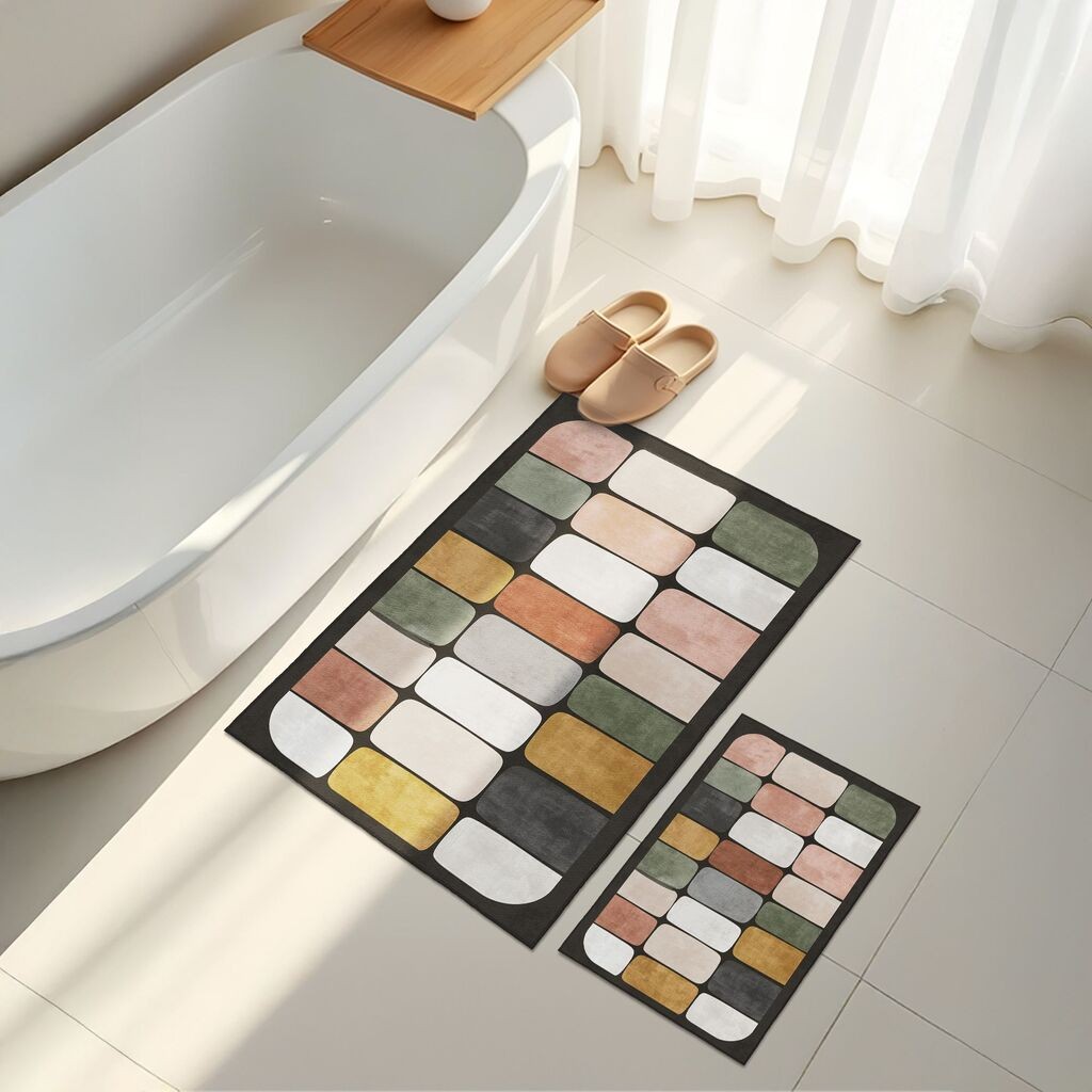 L'essentiel Maison Комплет патосници за бања Asr26, 2 дела, црна