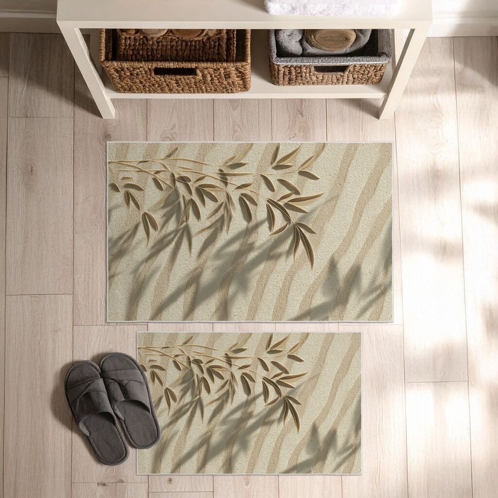 L'essentiel Maison Комплет патосници за бања Asr39, 2 дела, беж