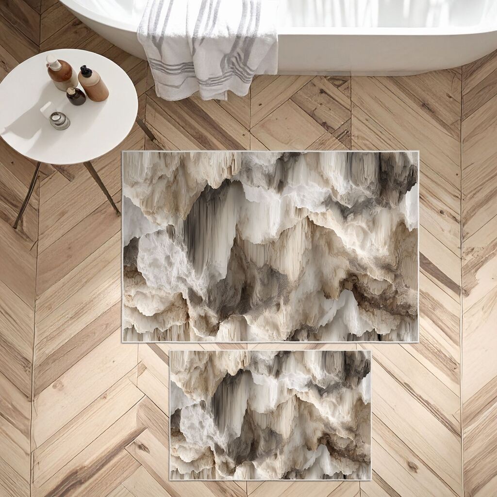 L'essentiel Maison Комплет патосници за бања Asr11, 2 дела, кафеава