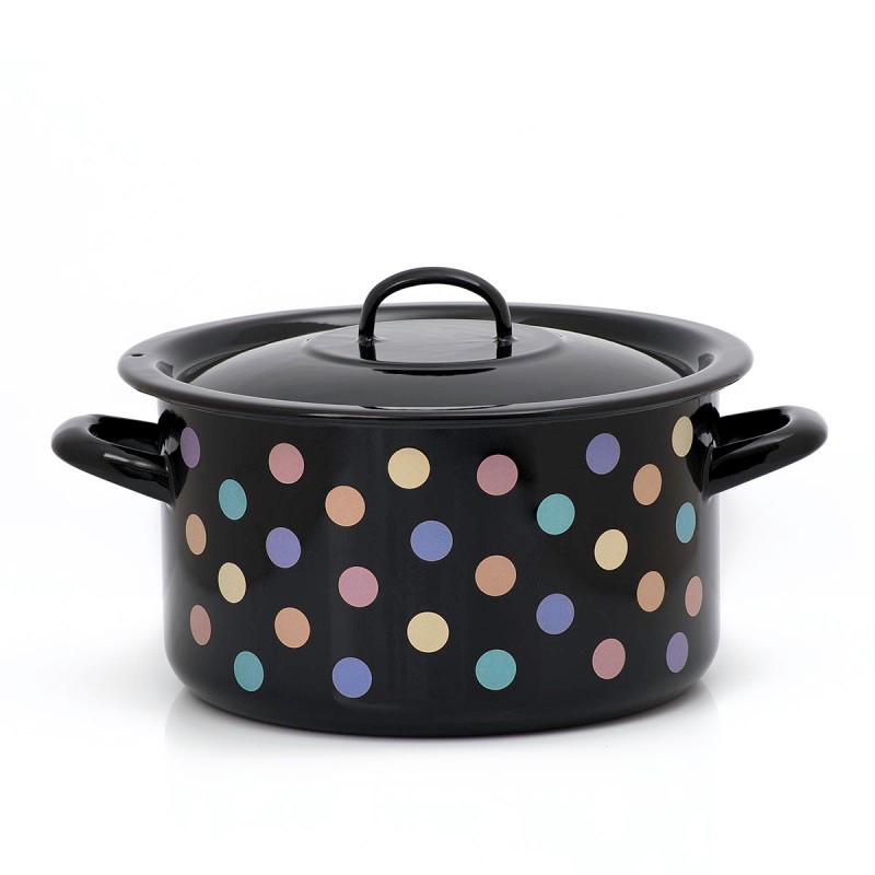 Metalac Длабоко тенџере со капак Pastelne Tufne 22цм/5л