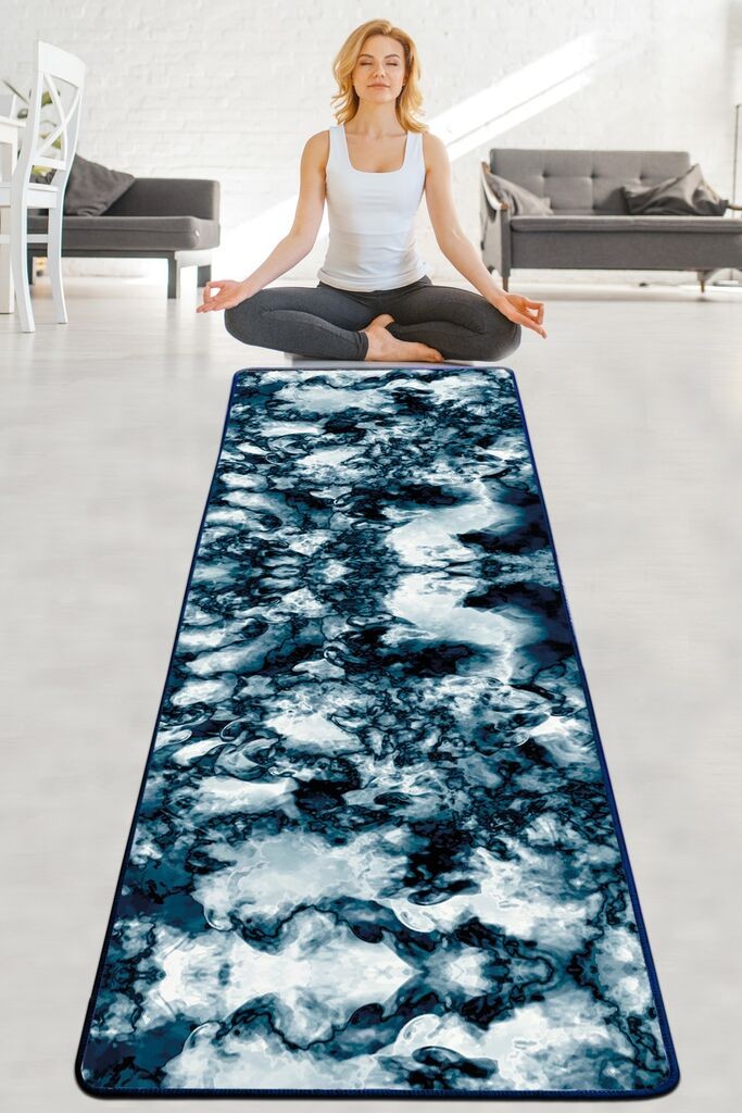 Подлога за јога Vital and Vivid црна, 60x200 см, шарена