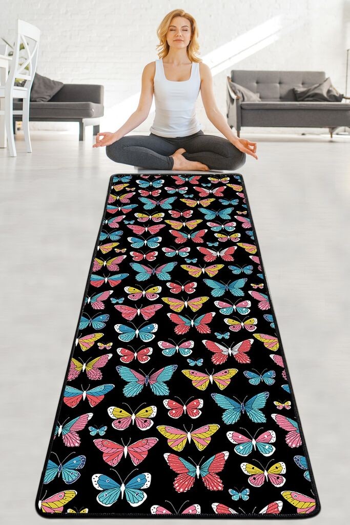 Подлога за јога Vital and Vivid Fjaril, 60x200 см, шарена