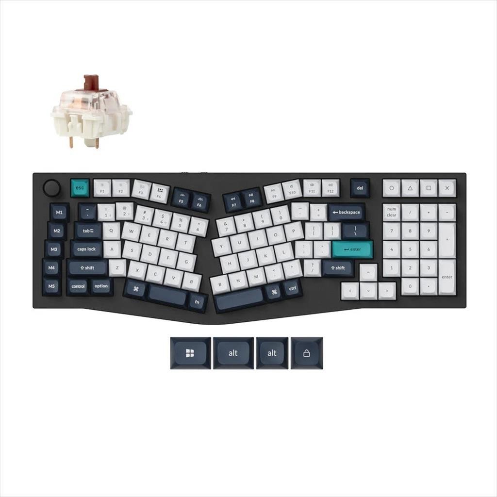Keychron Тастатура Механичка Q13 MAX Aluminium RGB, Gateron Jupiter Red, 2.4GHz+BT, Carbon Black