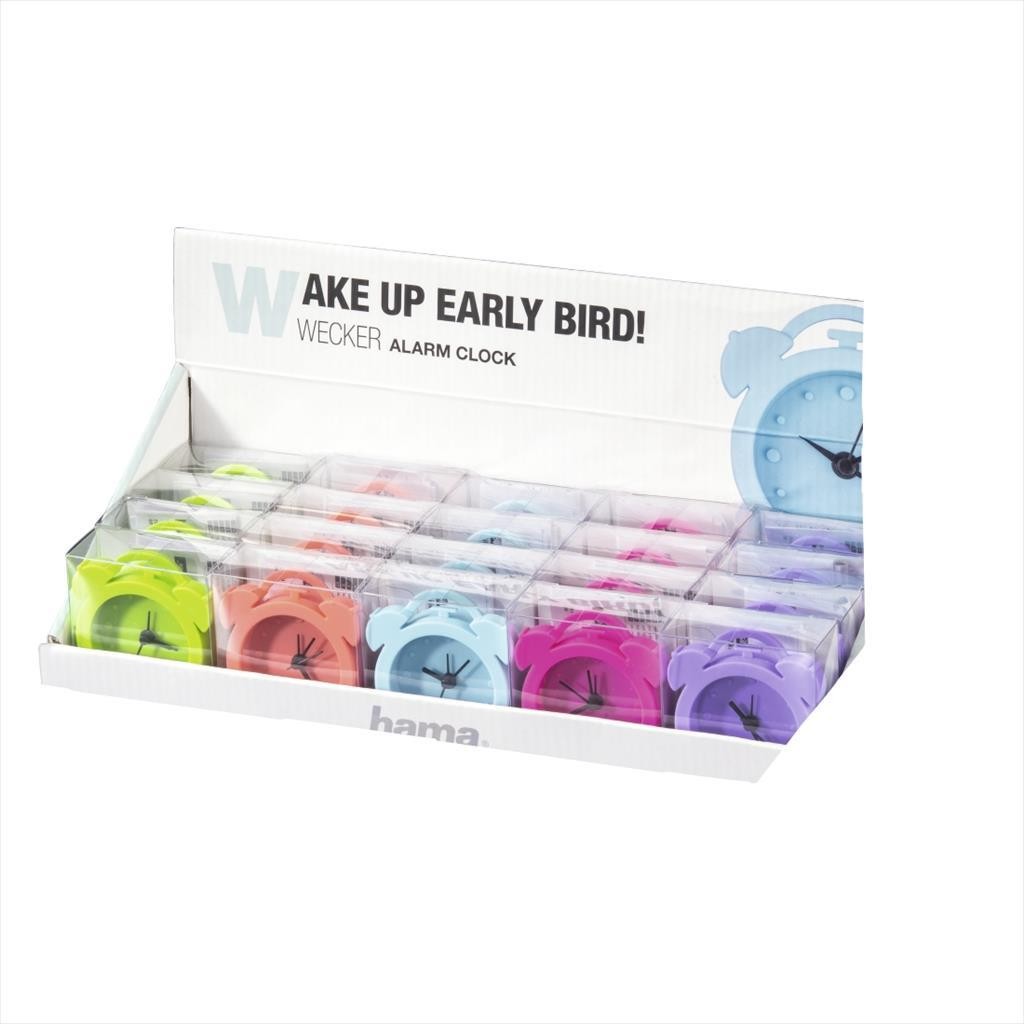 Hama Часовник Mini Silicone /Alarm, Blue/Green/Pink/Purple/Coral, 186348