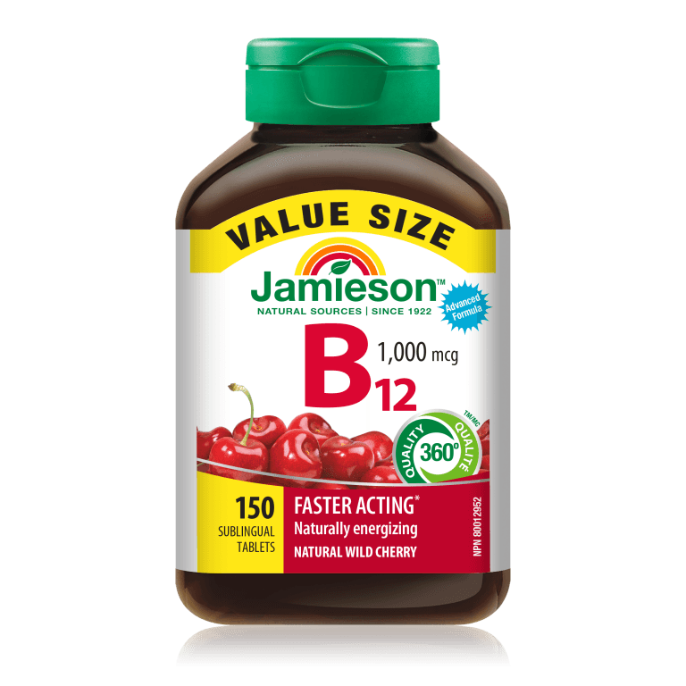 JAMIESON Витамин Б12 1000мцг 150 сублингвални  таблети