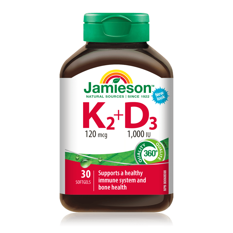 JAMIESON К2120мцг + Д3 1000ИЕ 30 меки капсули