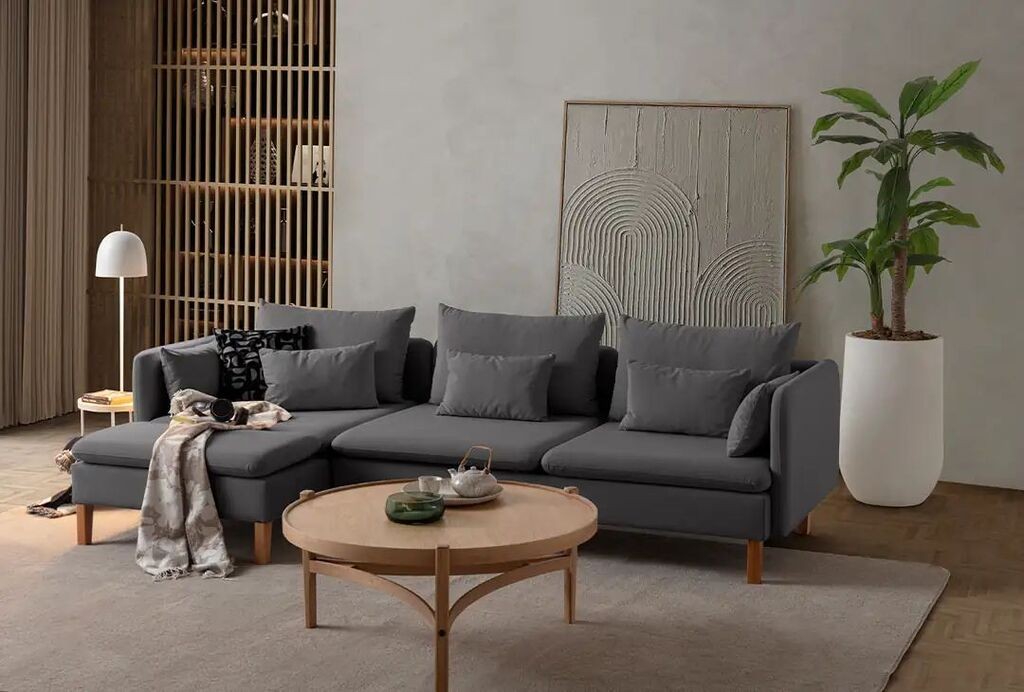 Аголна софа Atelier del Sofa Flexy Relax, 285 x 150 x 100 см, Антрацит