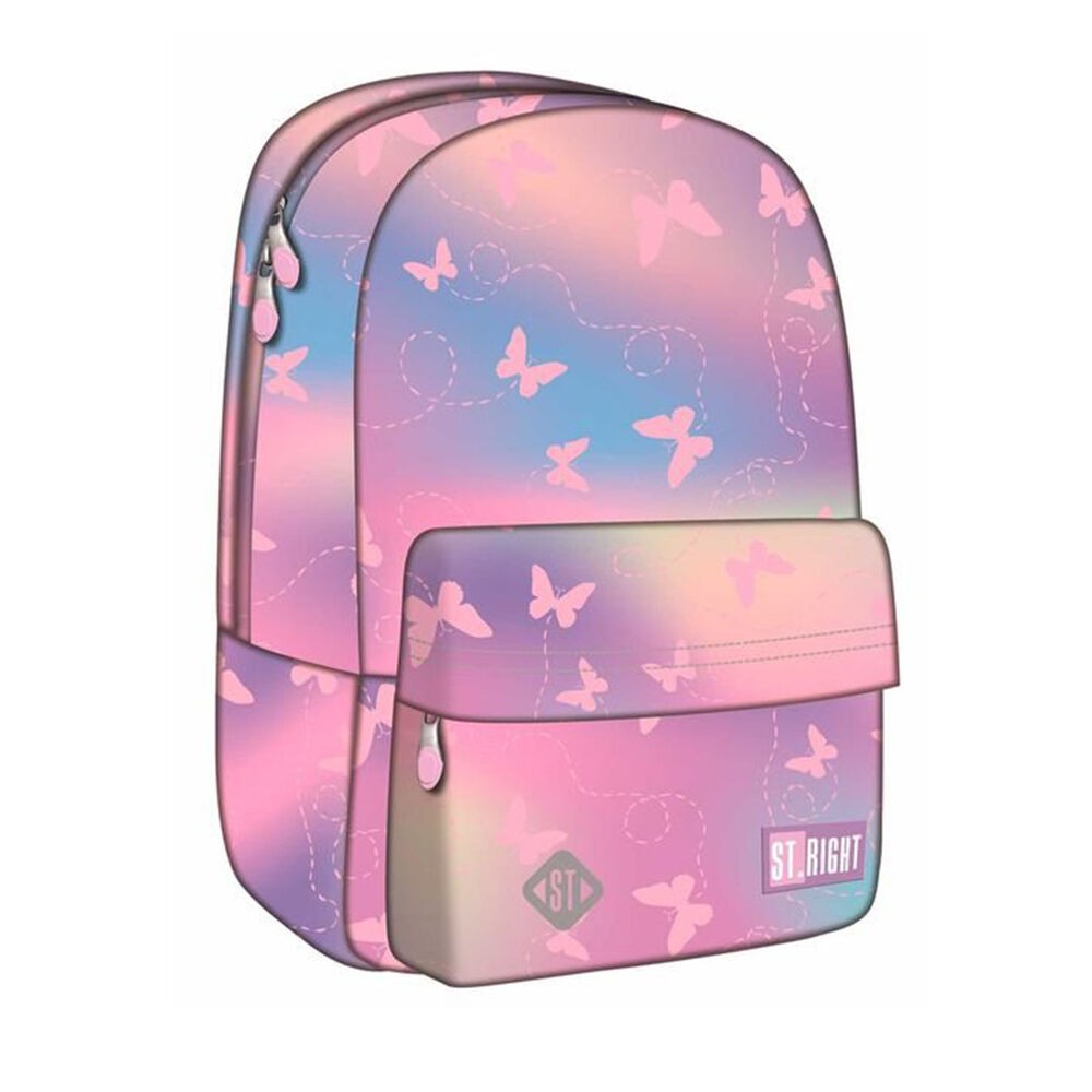 Mjw Ранец Pink Butterflies 1 преграда St.Right 5903235682100 31*40*17цм