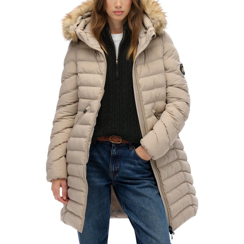 SUPERDRY Женска Јакна FUJI FAUX FUR HOOD MID LENGTH