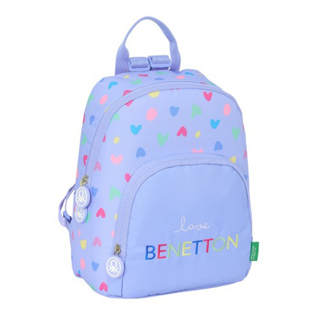 Safta Ранец Benetton "Lila" 2 патенти 6125518446 25*30*13цм Виолетова