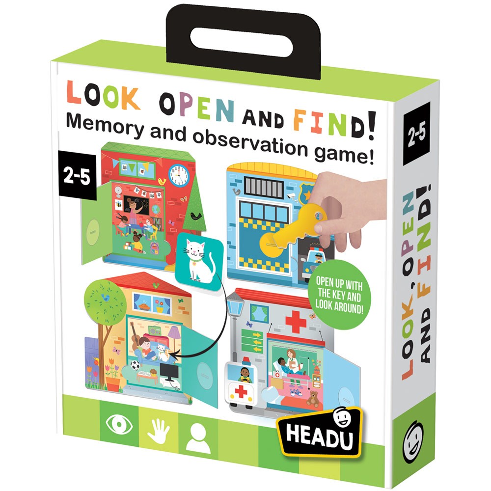 Headu Едукативна игра ПОГЛЕДНИ, ОТВОРИ И НАЈДИ -  Montessori