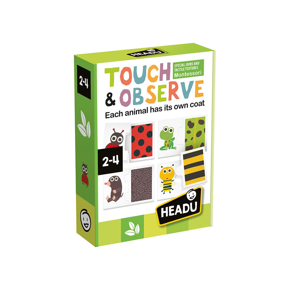 Headu Едукативна сложувалка „Touch & Observe" - Montessori