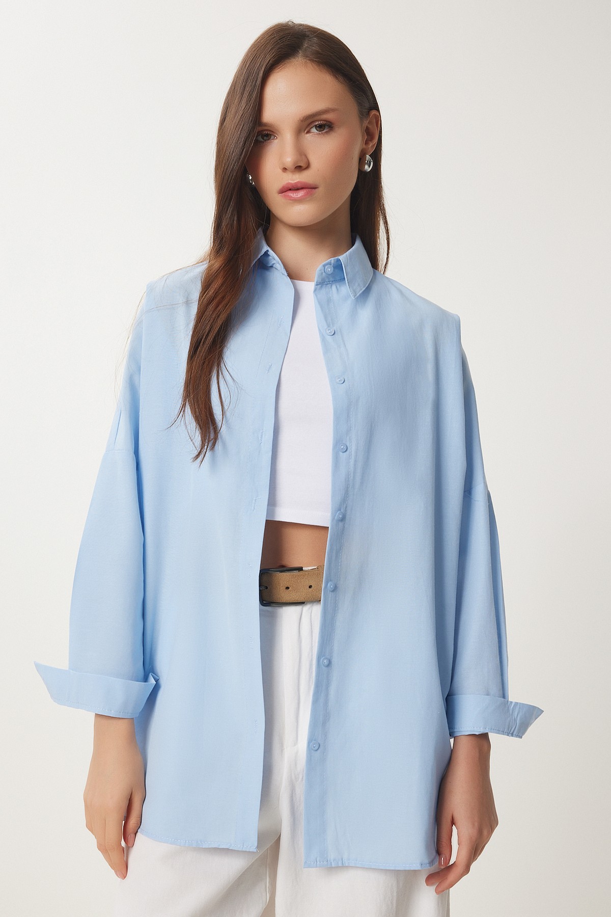 Trendyol Женска Кошула Сина