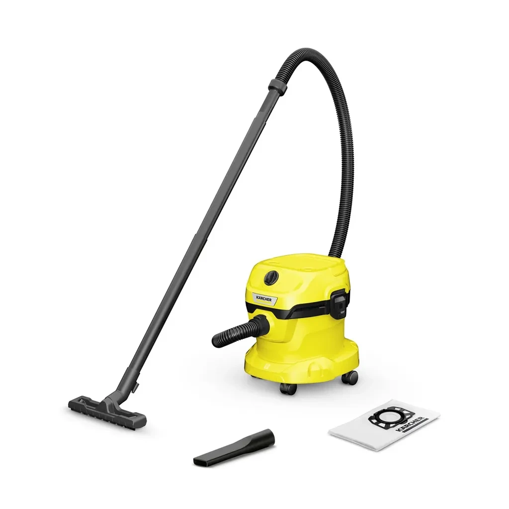 Индустриска правосмукалка Karcher WD 2 Plus, влажно и суво правосмукалка, 1000 W, жолта