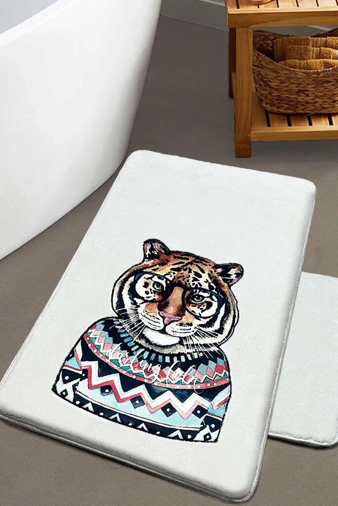 Комплет теписи за бања L'essentiel Maison Logwe, бели