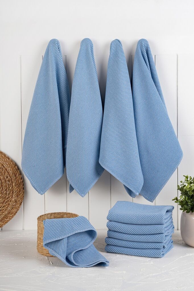 Кујнски крпи Хермија Елоиз, 10 парчиња, сини