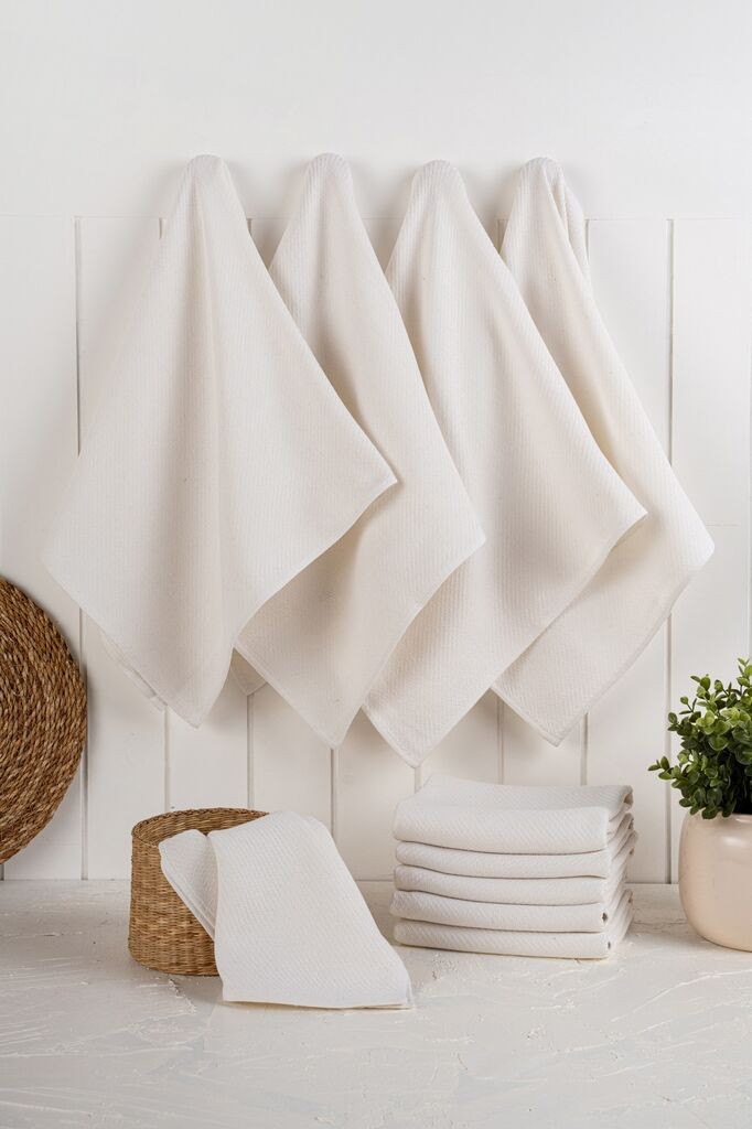 Кујнски крпи Хермија Елоиз, 10 парчиња, бели