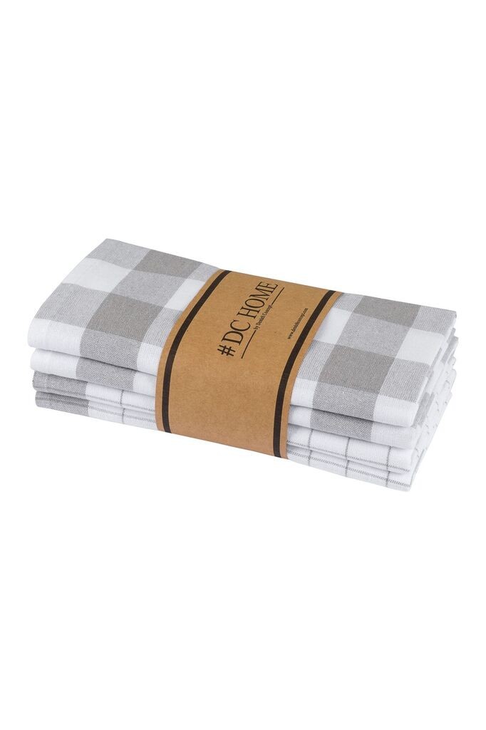 Кујнски крпи Хермија Мадрид, 4 парчиња, сиви