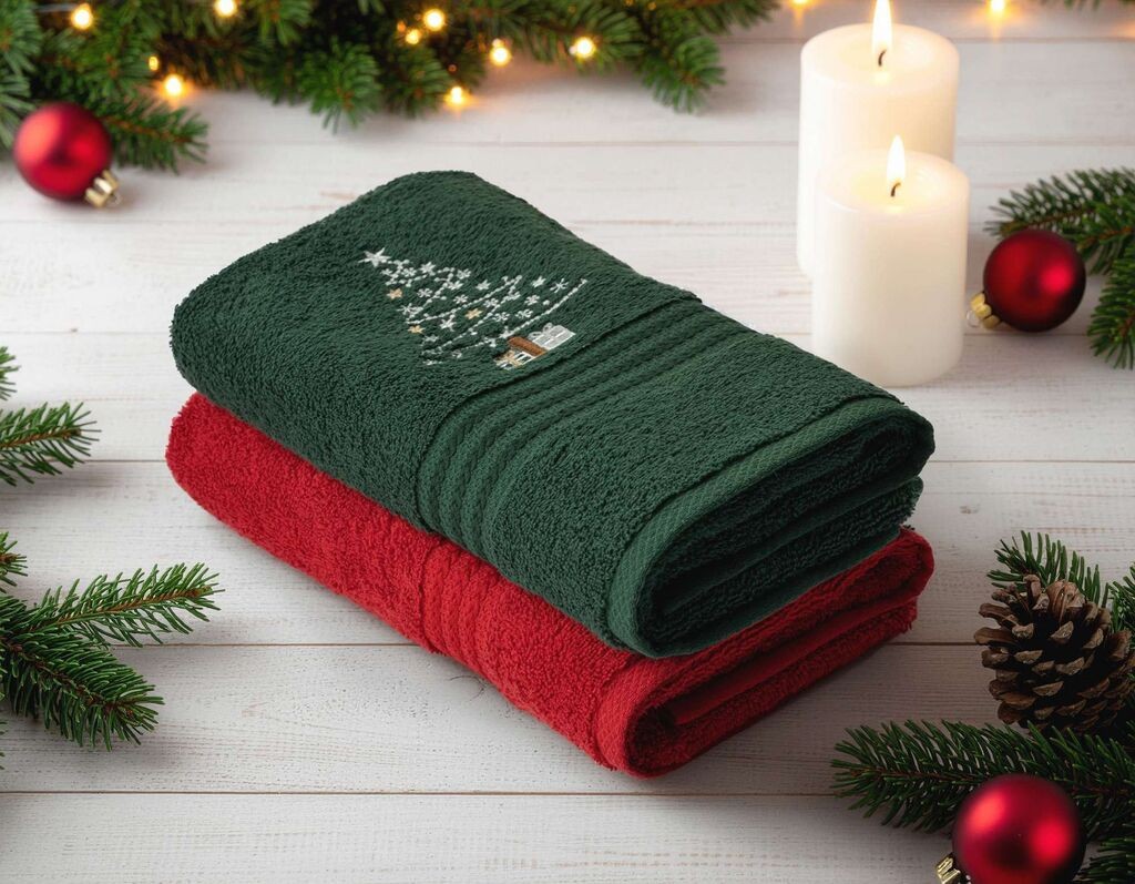 Крпи за раце L'essentiel Maison Нова Година, 2 парчиња, шарени