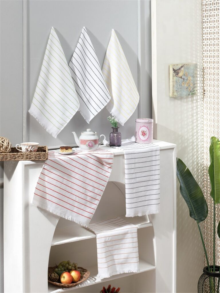 Кујнски крпи Хермија Цизги, 6 парчиња, шарени