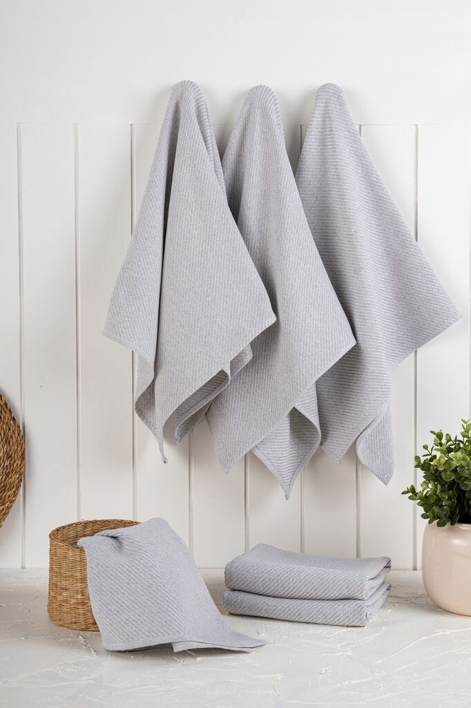 Кујнски крпи Хермија Елоиз, 6 парчиња, сиви