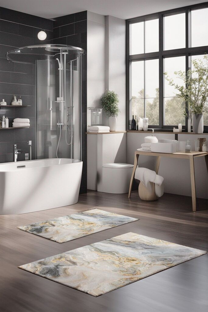 Комплет теписи за бања L'essentiel Maison CT-5019, шарени