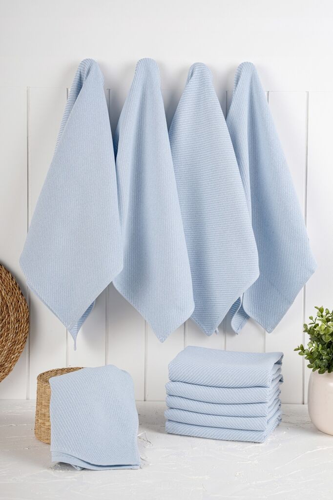 Кујнски крпи Хермија Елоиз, 10 парчиња, светло сини