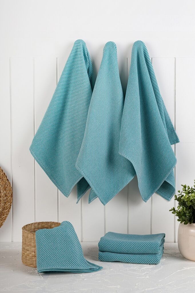 Кујнски крпи Хермија Елоиз, 6 парчиња, петрол